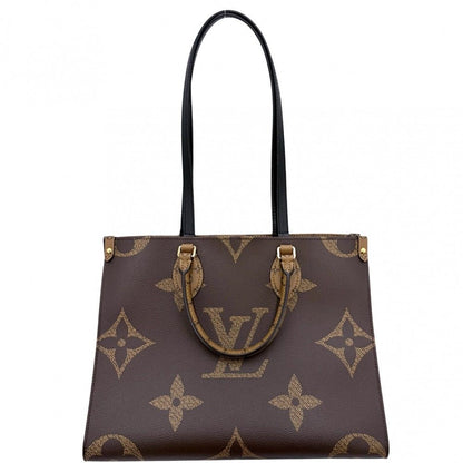 Louis Vuitton 2-Way On The Go Tote Shoulder Monogram Giant Reverse Brown Gold — view 2