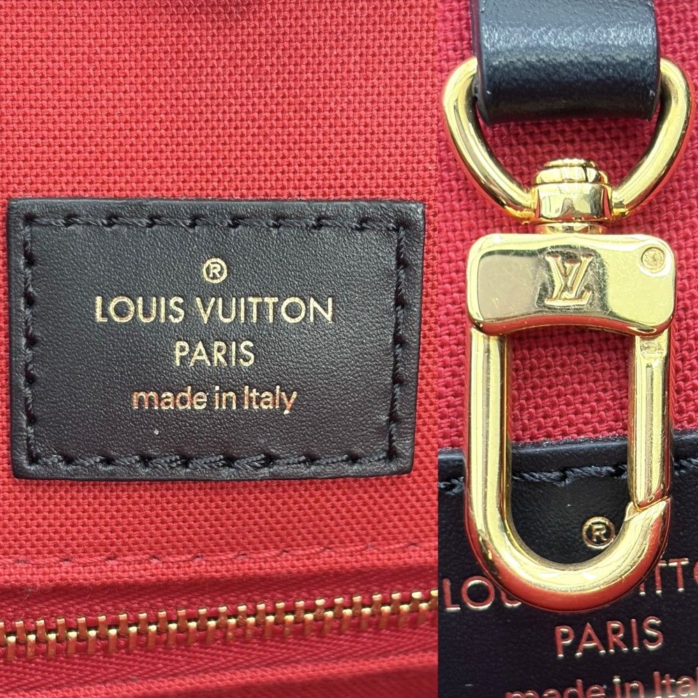 Louis Vuitton 2-Way On The Go Tote Shoulder Monogram Giant Reverse Brown Gold — view 5