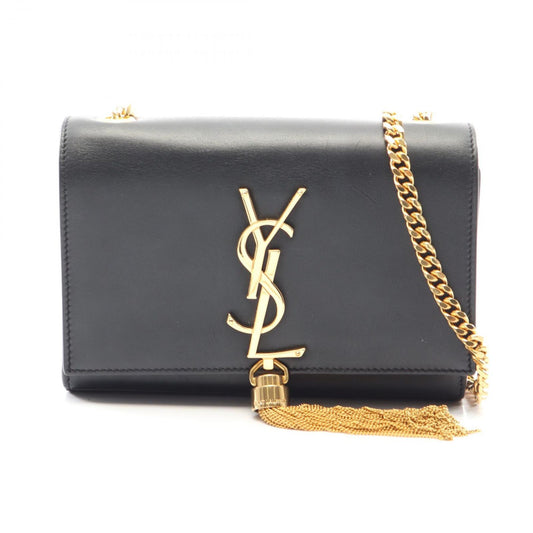 Saint Laurent Paris Shoulder Bag Kate Monogram Black Leather