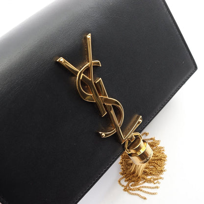 Saint Laurent Paris Shoulder Bag Kate Monogram Black Leather — view 8