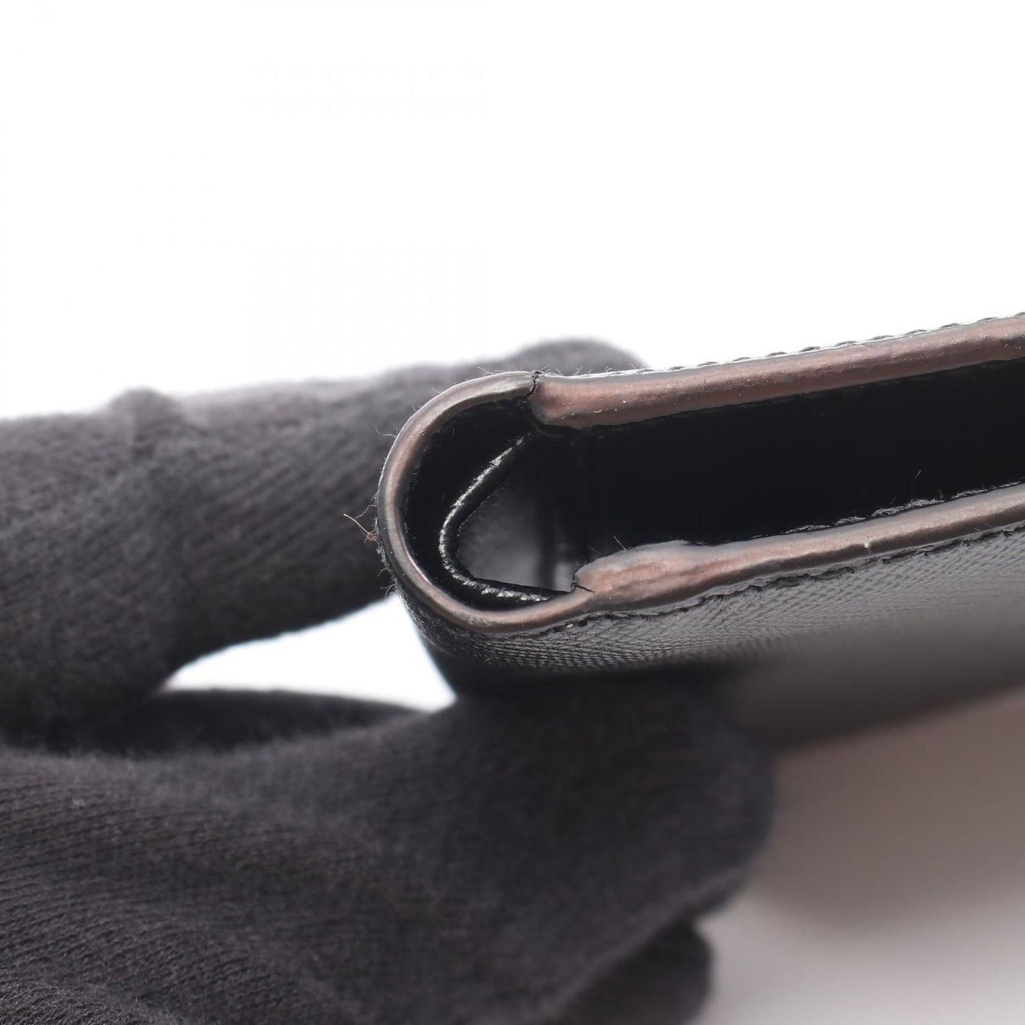 Prada Bifold Wallet Saffiano Corner Black Leather — view 7