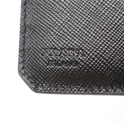 Prada Bifold Wallet Saffiano Corner Black Leather — view 5