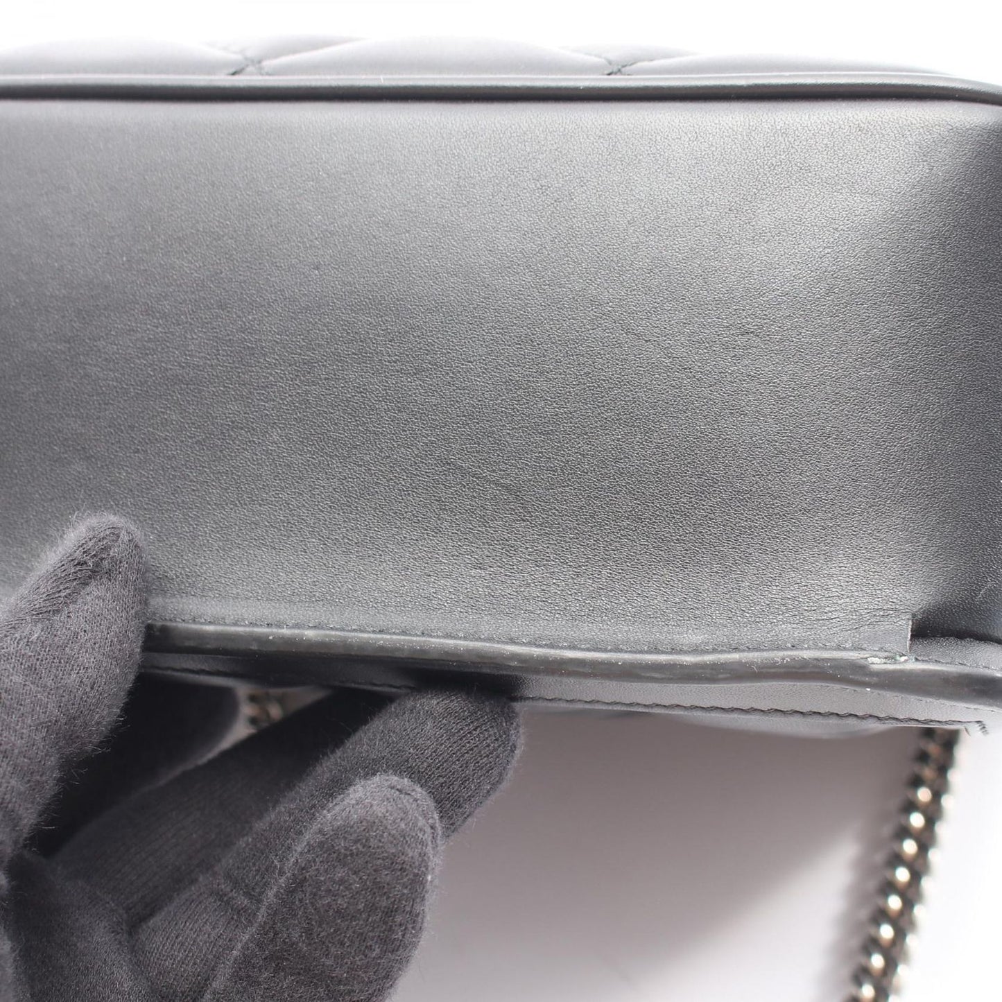 Gucci Shoulder Bag Deco Black Leather Chain — view 7