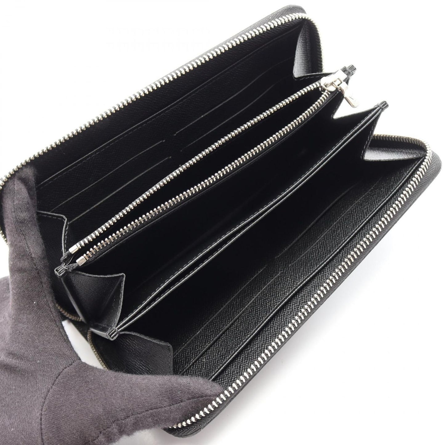 Louis Vuitton Round Wallet Zippy Noir Leather — view 3