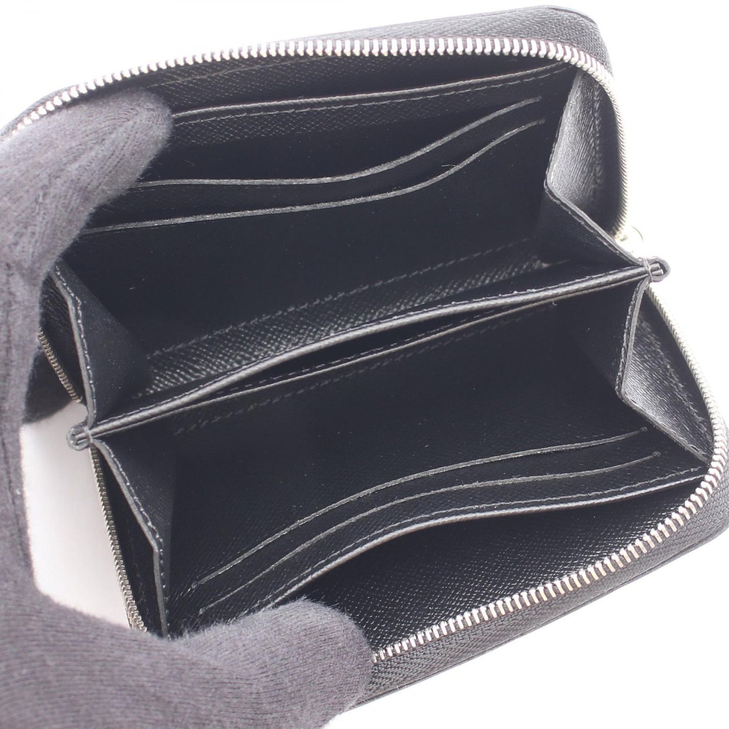 Louis Vuitton Coin Case Zippy Purse Card Noir Leather — view 3