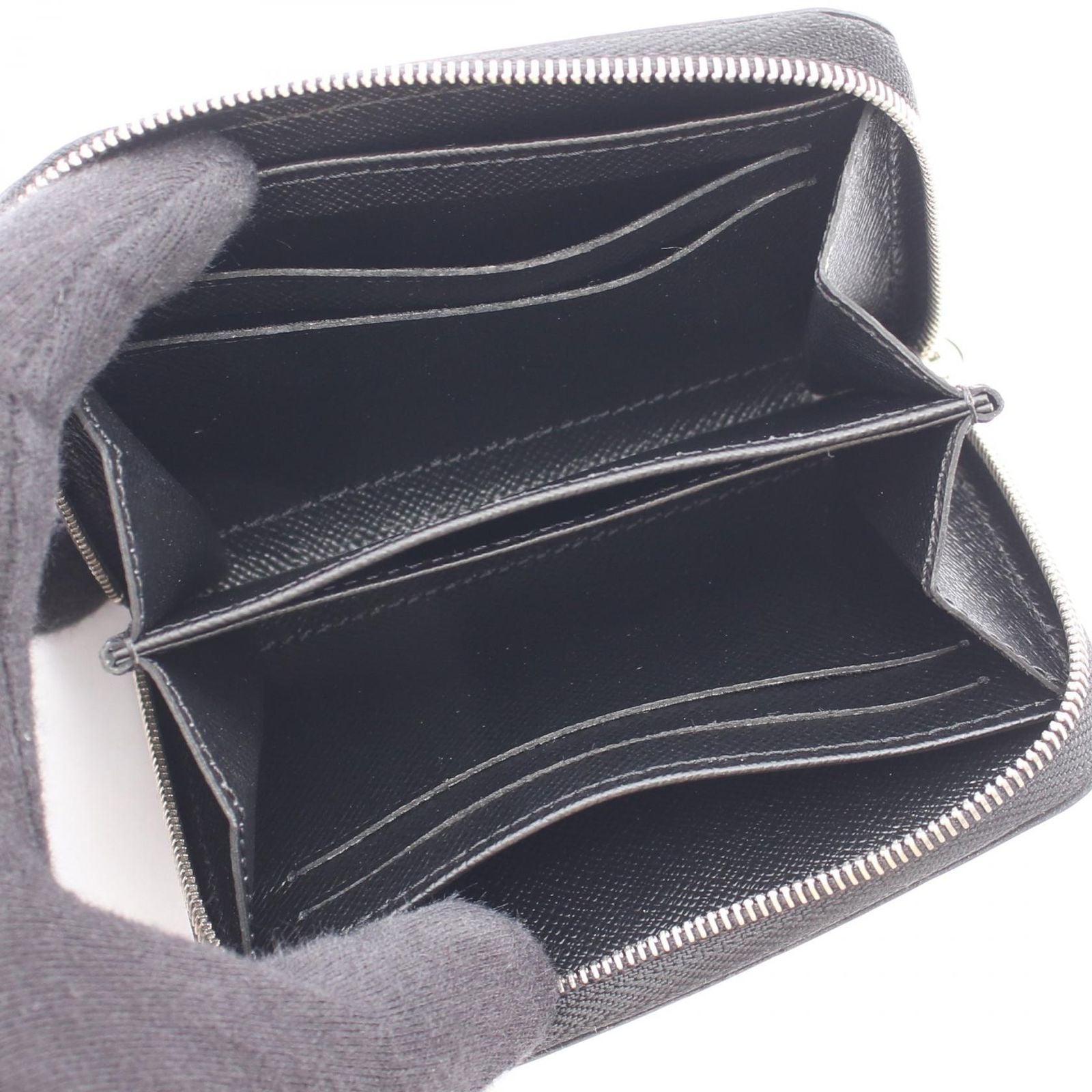 Louis Vuitton Coin Case Zippy Purse Card Noir Leather — view 3
