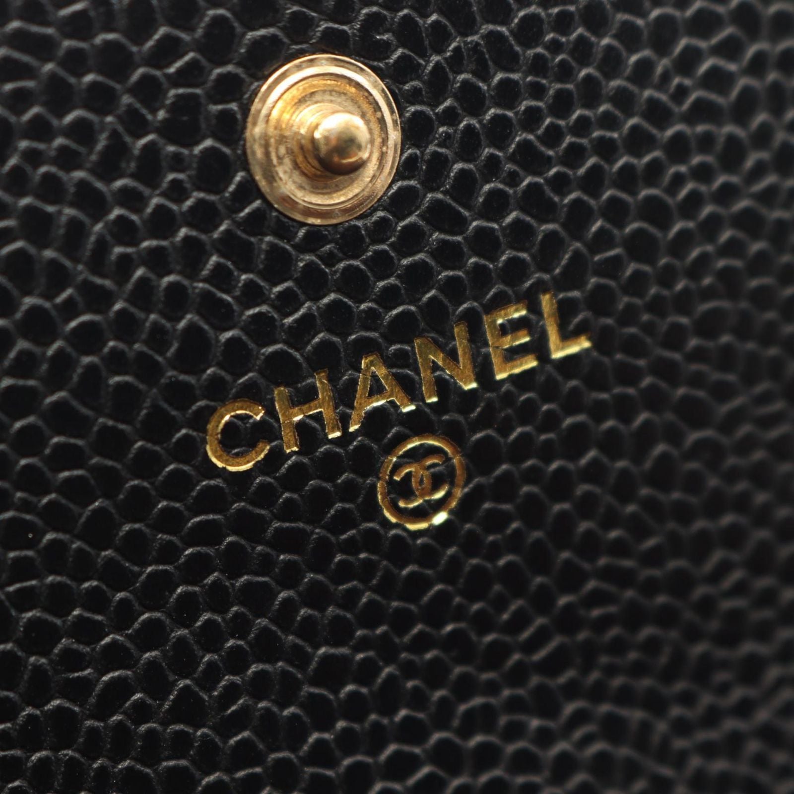 Chanel Bifold Wallet Quilted Black Caviar Leather Long Flap — view 4