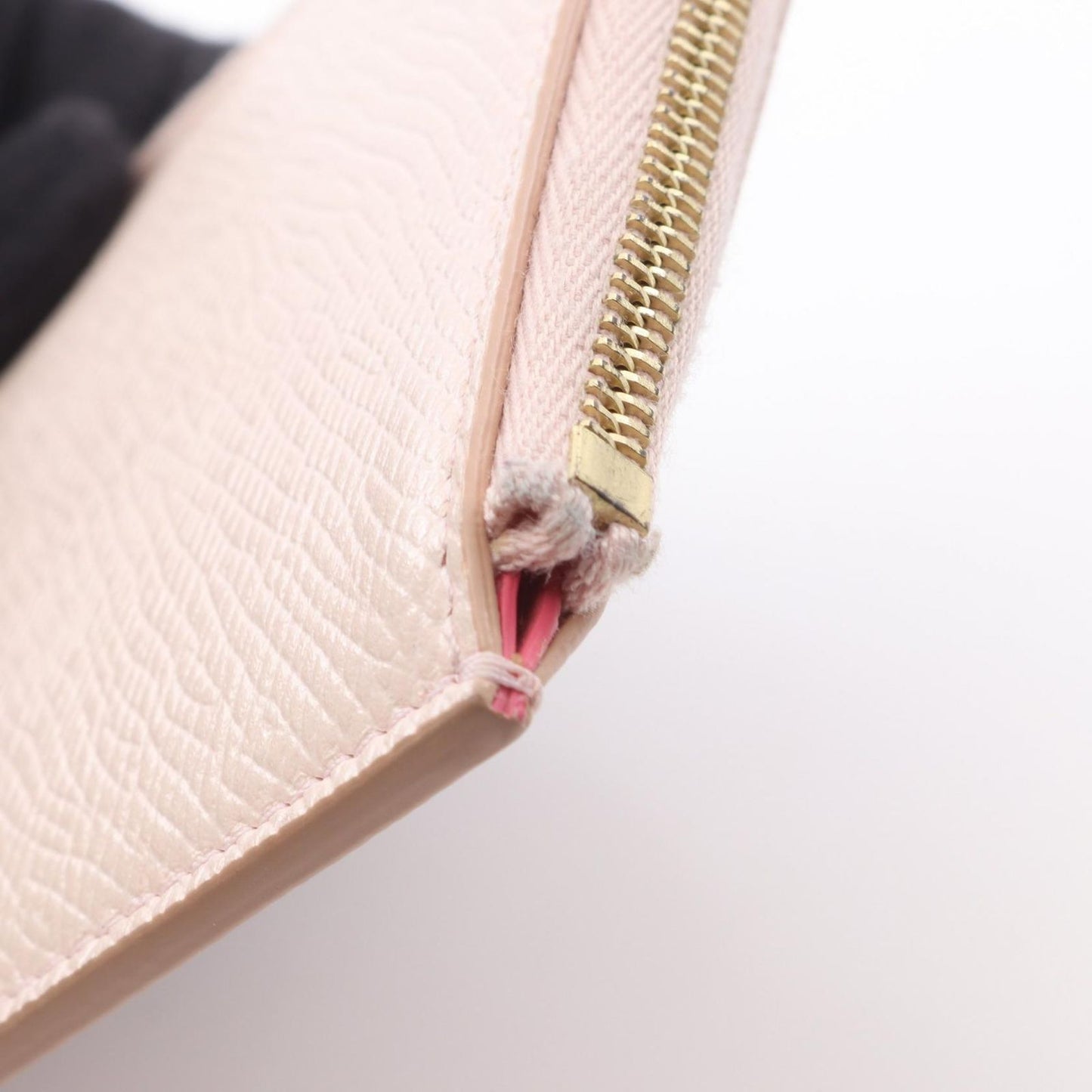 Celine Coin Case L-shaped Zipper Light Pink Leather Compact — view 8