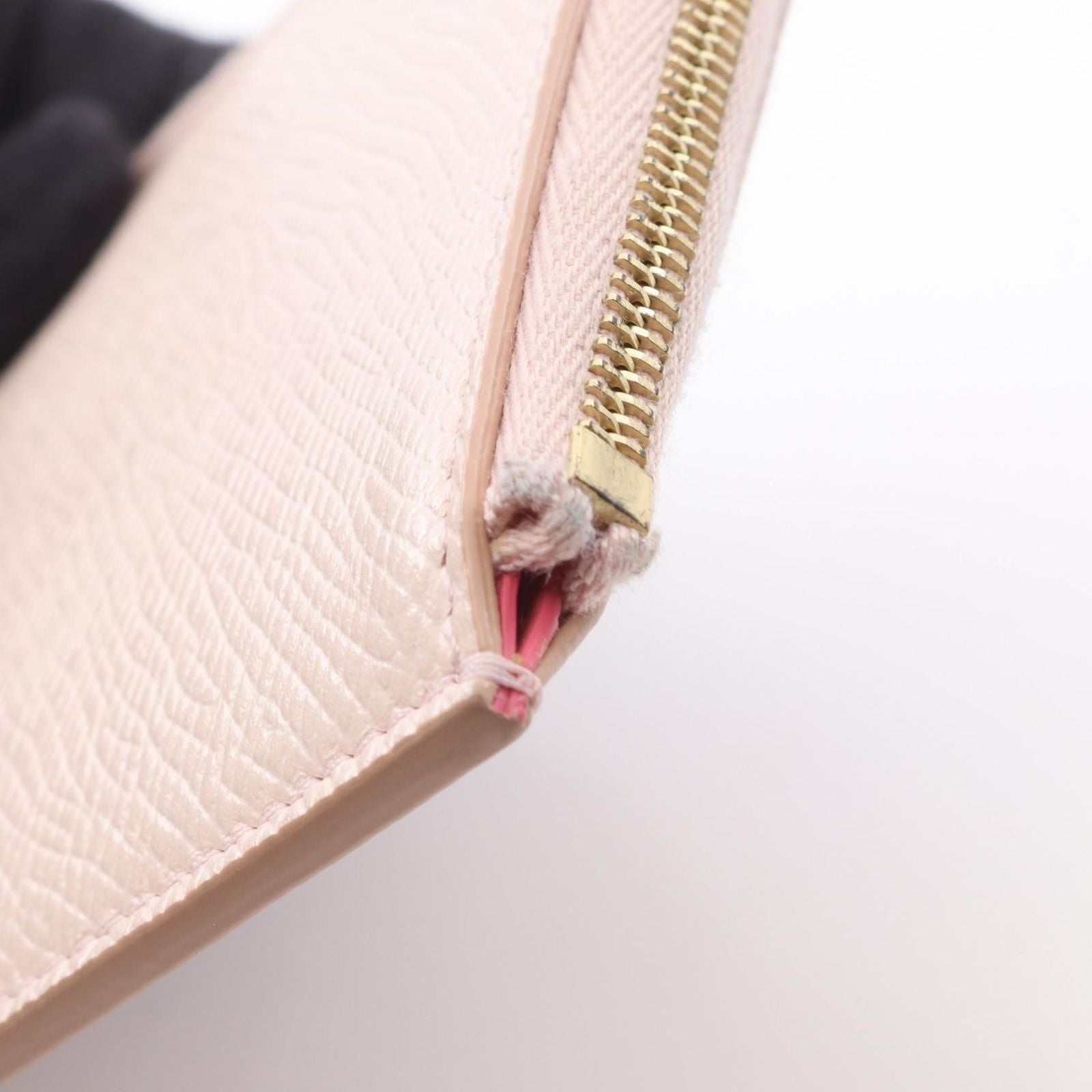 Celine Coin Case L-shaped Zipper Light Pink Leather Compact — view 8
