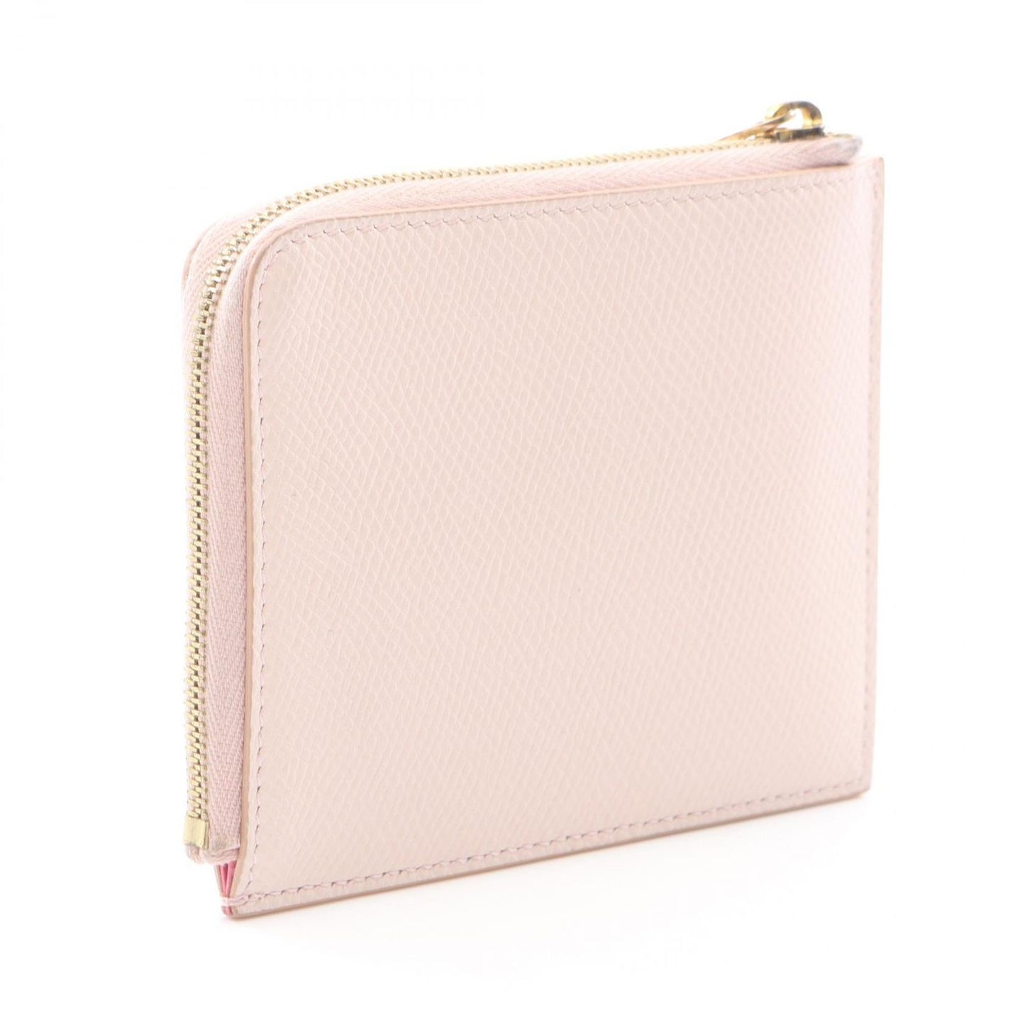 Celine Coin Case L-shaped Zipper Light Pink Leather Compact — view 2