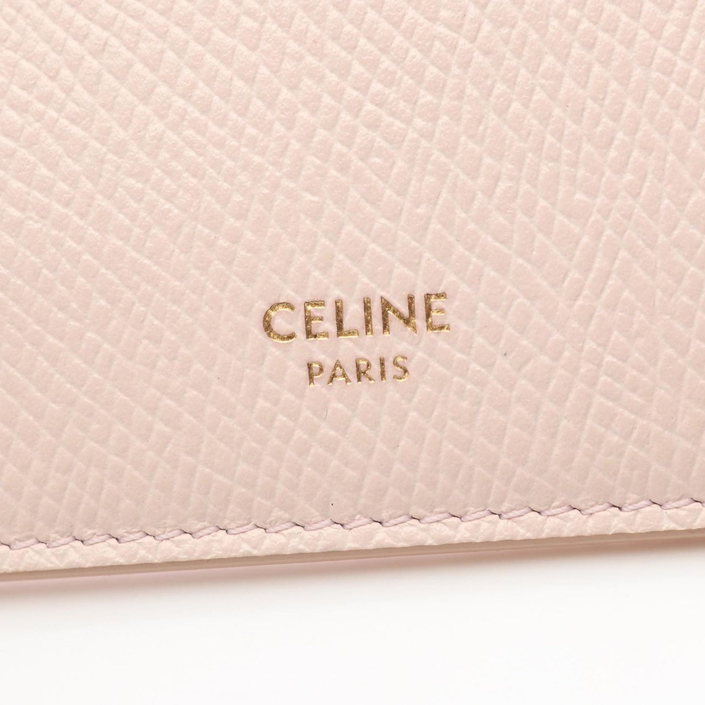 Celine Coin Case L-shaped Zipper Light Pink Leather Compact — view 4
