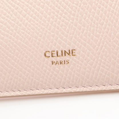 Celine Coin Case L-shaped Zipper Light Pink Leather Compact — view 4