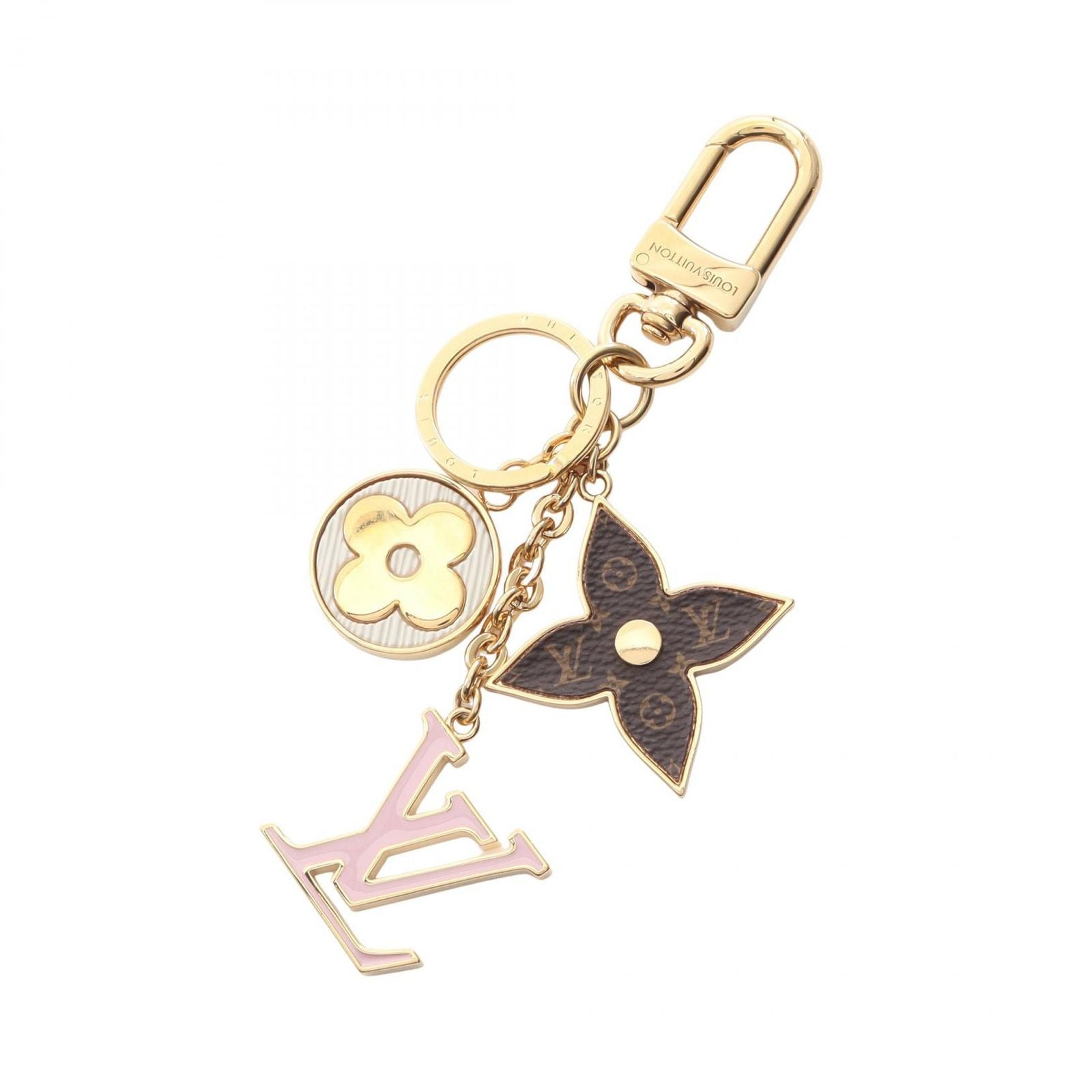 Louis Vuitton Key Holder Spring Street Monogram Gold Multi Canvas