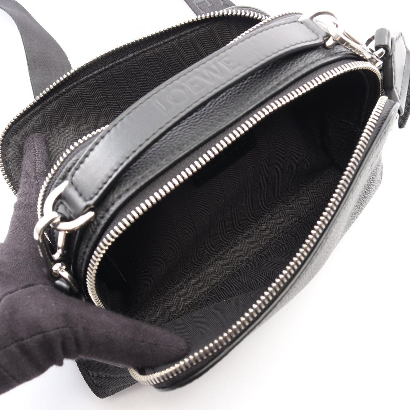 Loewe Crossbody Camera Bag Mini 2-Way Black Leather — view 3