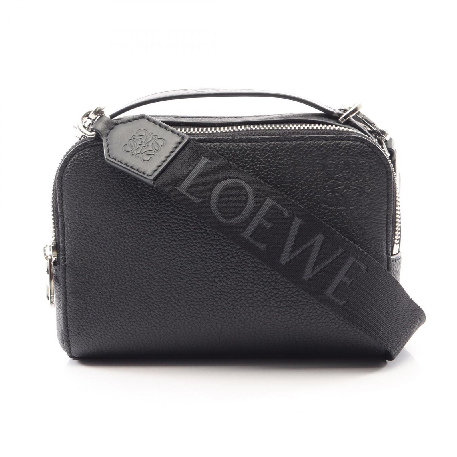 Loewe Crossbody Camera Bag Mini 2-Way Black Leather