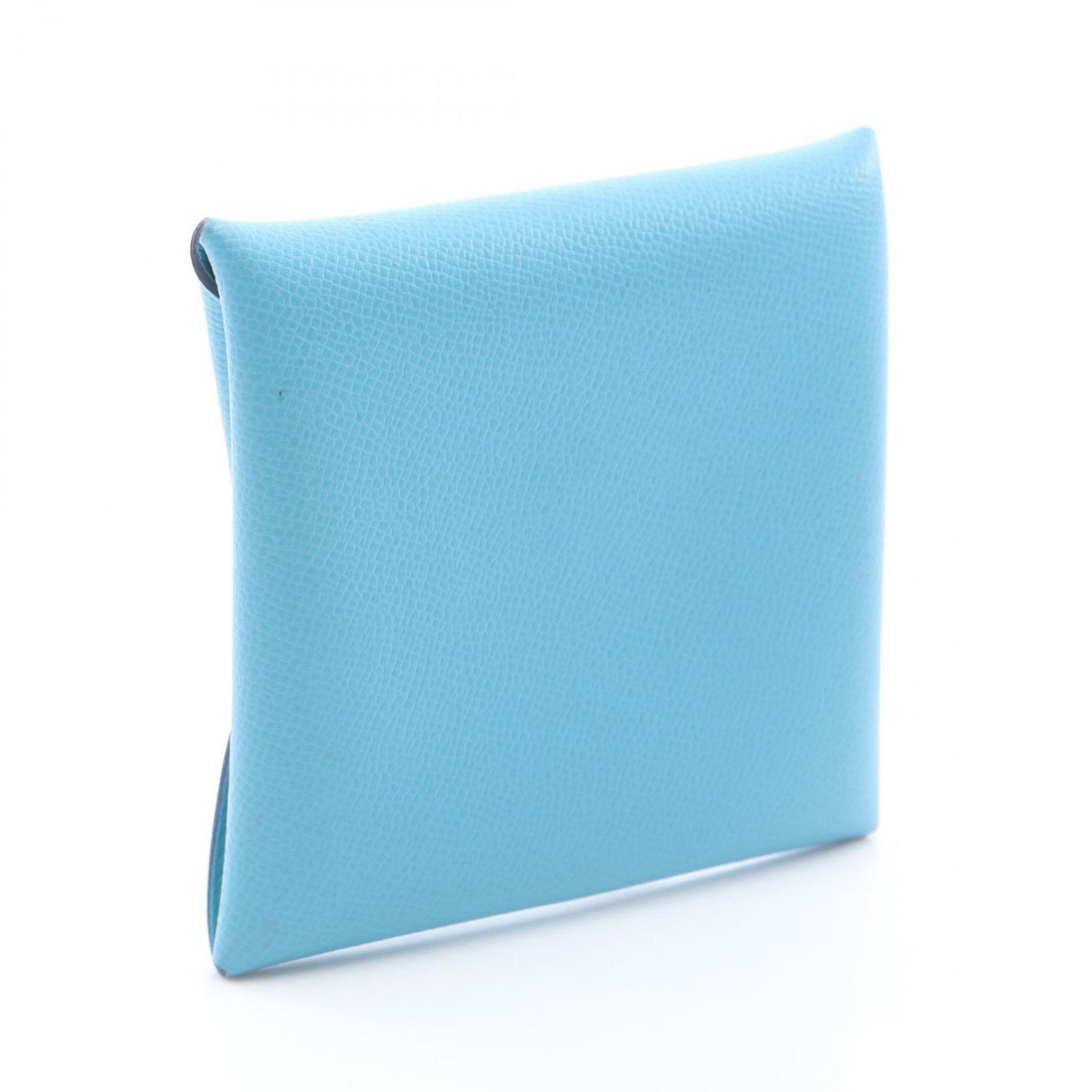 Hermes Coin Case Bastia Blue Aztec Leather — view 2