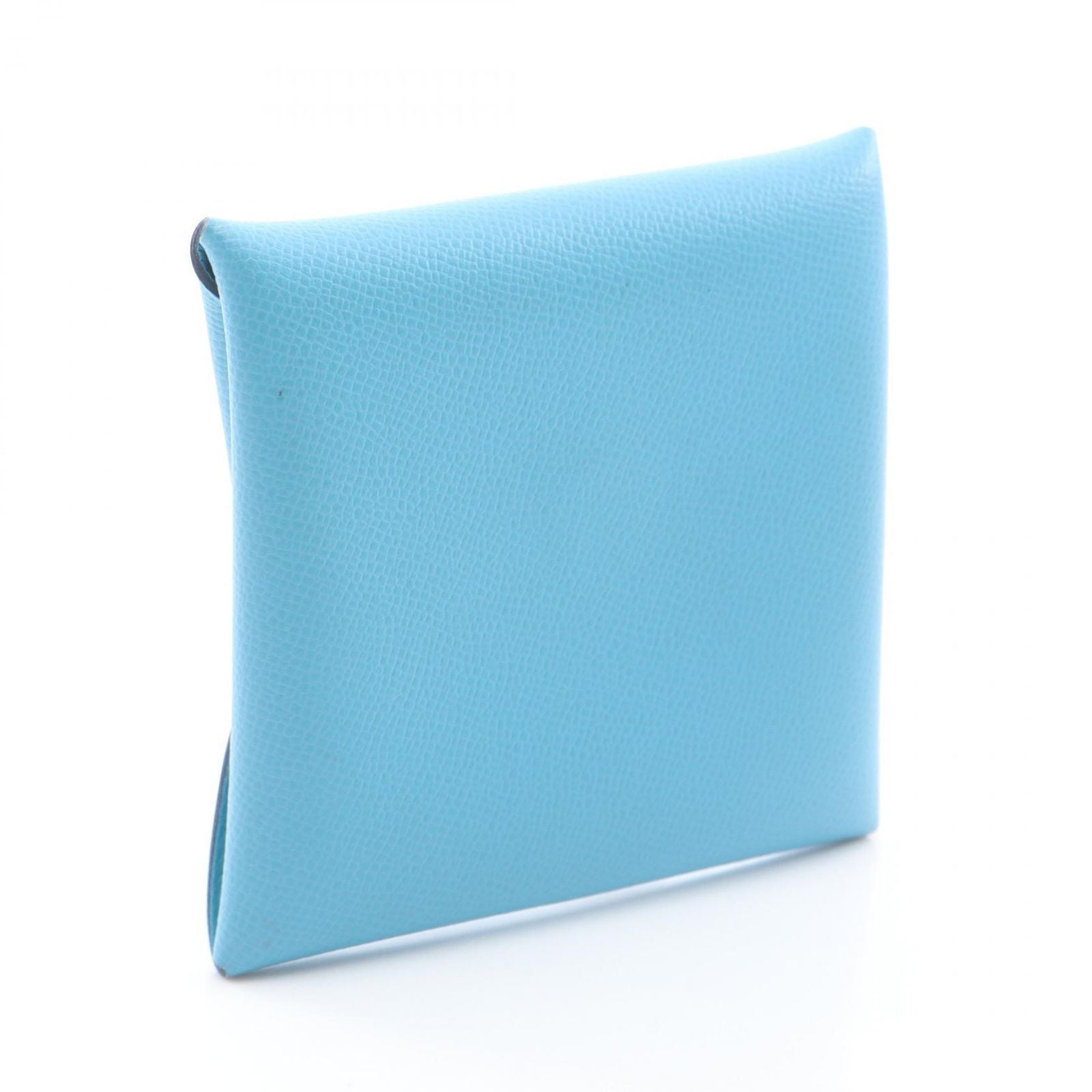 Hermes Coin Case Bastia Blue Aztec Leather — view 2