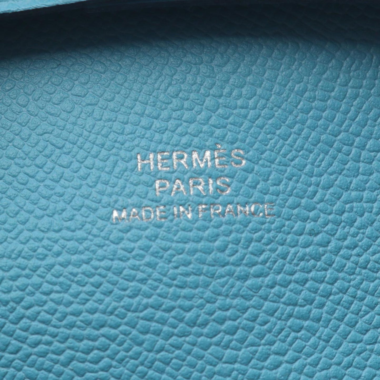 Hermes Coin Case Bastia Blue Aztec Leather — view 4