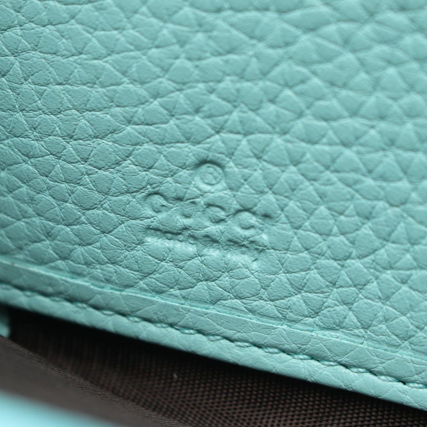 Tiffany & Co Round Wallet Bamboo Cobalt Blue Leather — view 4