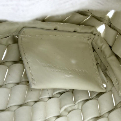 Bottega Veneta Clutch Intrecciato Case Pouch Enamel White Silver — view 5