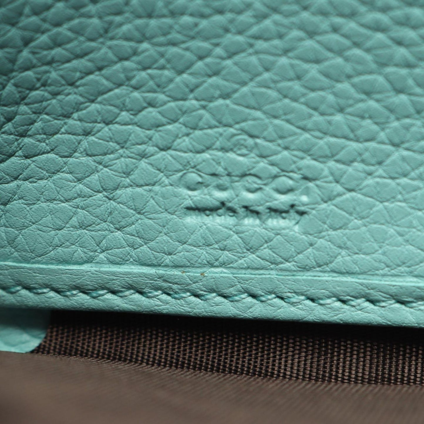 Tiffany & Co Round Wallet Bamboo Cobalt Blue Leather — view 4