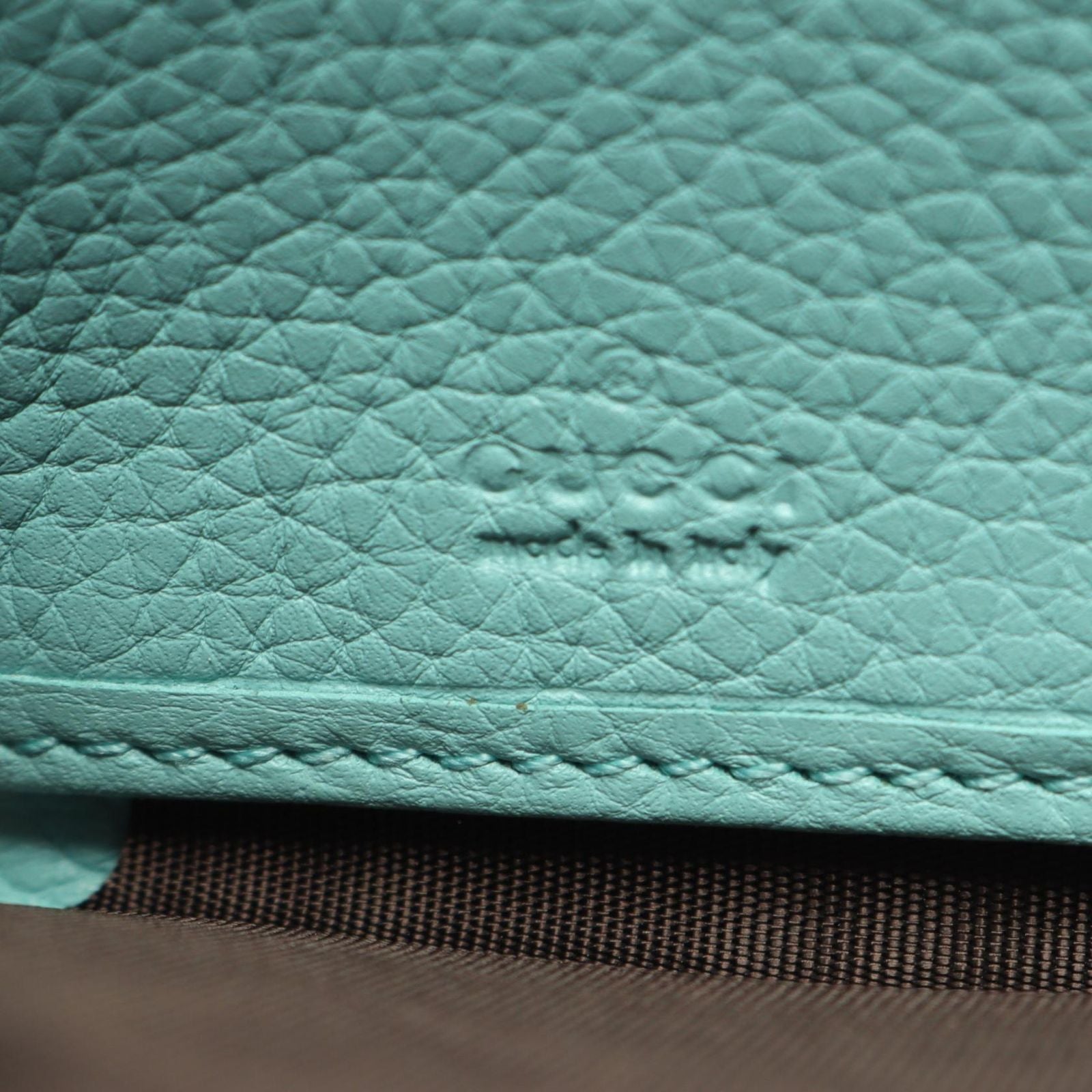 Tiffany & Co Round Wallet Bamboo Cobalt Blue Leather — view 4