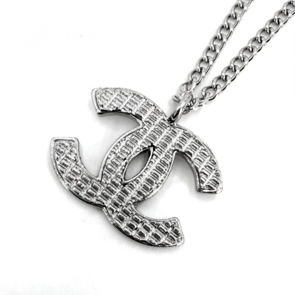 Chanel Necklace CC Logo Silver