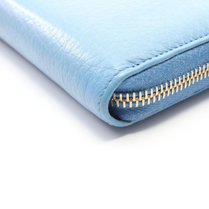 Gucci Round Wallet Bamboo Blue Leather — view 8