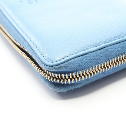 Gucci Round Wallet Bamboo Blue Leather — view 7