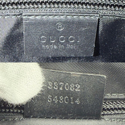 Gucci Clutch Second Pouch GG Supreme Canvas Leather Black Gunmetal — view 4