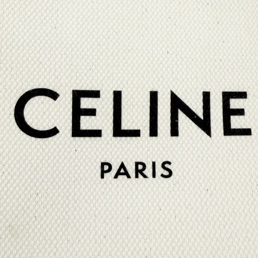Celine 2-Way Mini Vertical Cover Mini Shoulder Bag Canvas Leather Ivory Brown — view 5