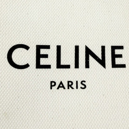 Celine 2-Way Mini Vertical Cover Mini Shoulder Bag Canvas Leather Ivory Brown — view 5