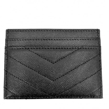 Saint Laurent Paris Card Case Cassandra Set Era Leather Black Silver — view 2