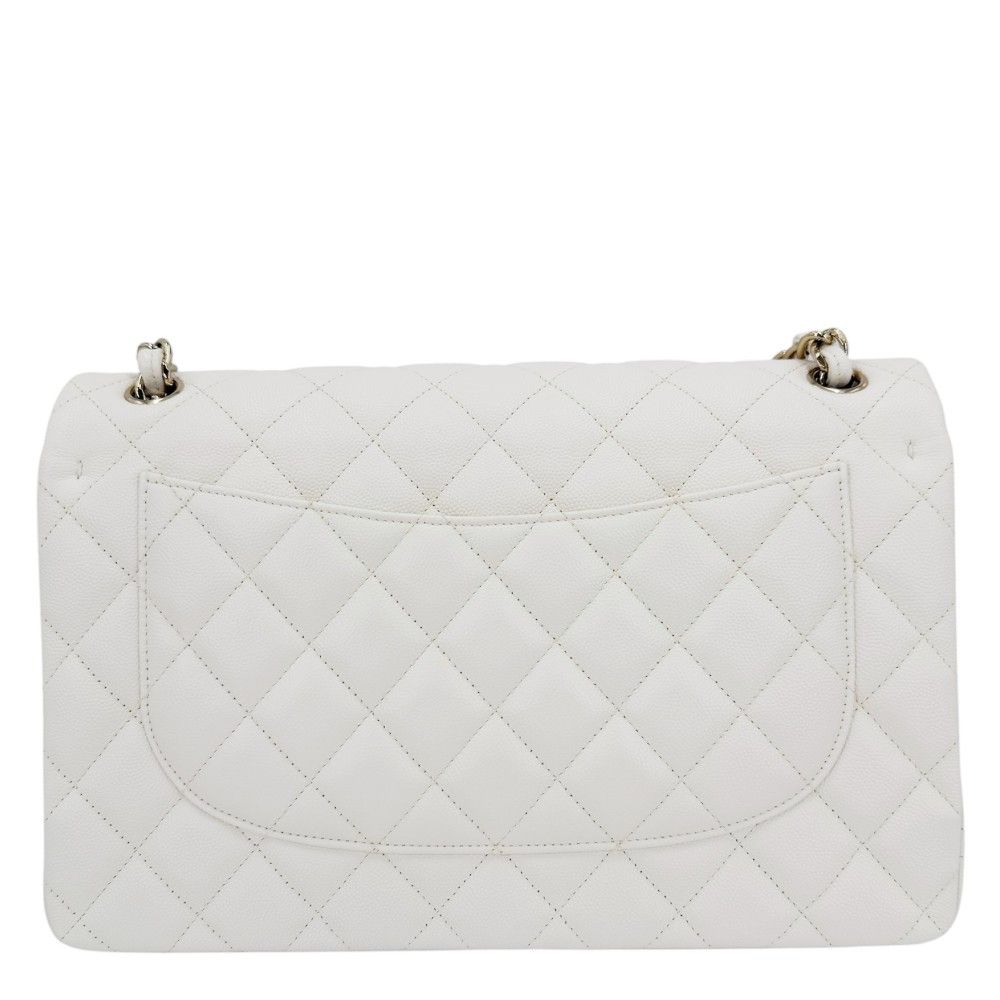 Chanel Shoulder Bag Quilted 30 CC Logo Turnlock Double Flap Bag Chain Caviar — view 2