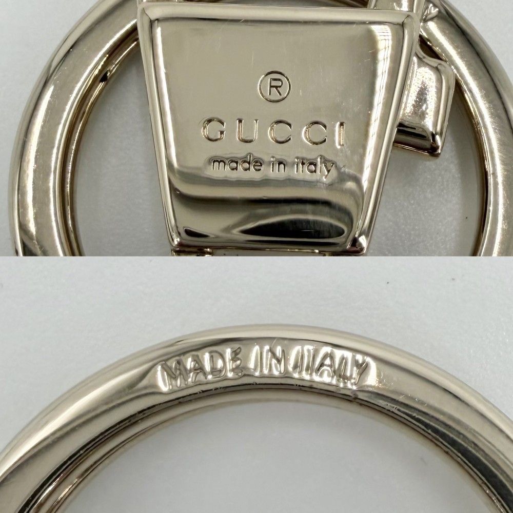 Gucci Key Ring Yu Higuchi Collaboration Key Holder Charm Cat GG Supreme Leather — view 4