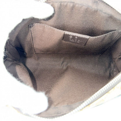 Gucci Waist Bag Pouch GG Canvas Leather Brown Silver — view 4