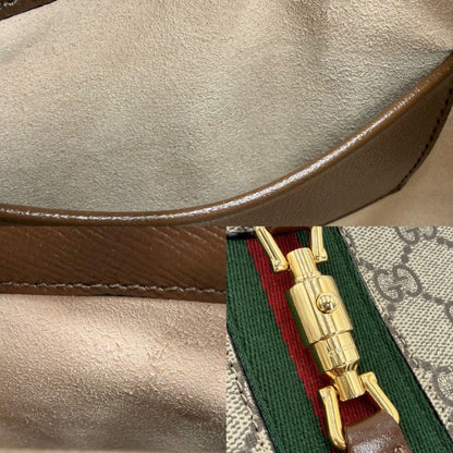 Gucci 2-Way Jackie Mini Hobo Shoulder Bag Crossbody Sherry Line GG Supreme — view 6