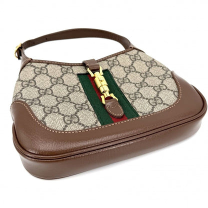 Gucci 2-Way Jackie Mini Hobo Shoulder Bag Crossbody Sherry Line GG Supreme — view 3