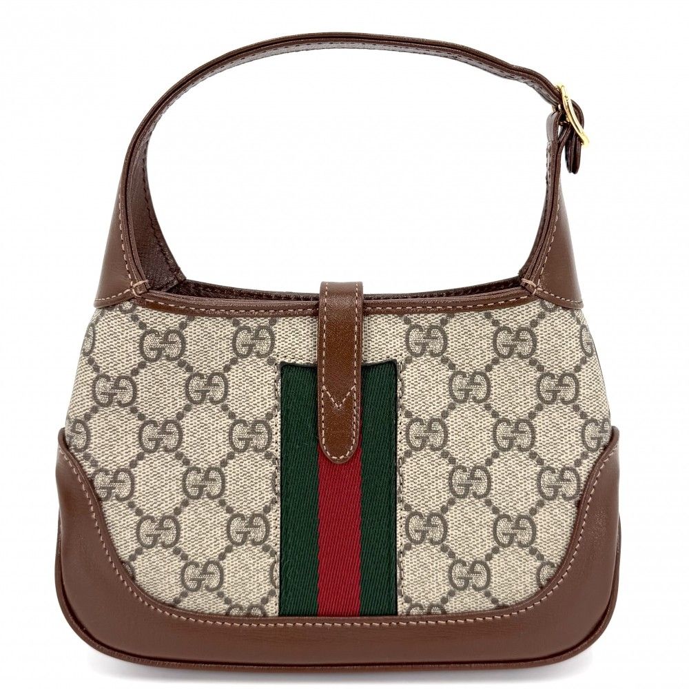 Gucci 2-Way Jackie Mini Hobo Shoulder Bag Crossbody Sherry Line GG Supreme — view 2