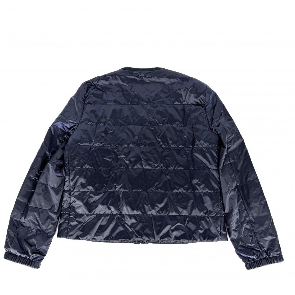 Prada Jacket Color Down Triangle Logo 44 Navy Silver Polyamide Spring Autumn — view 2