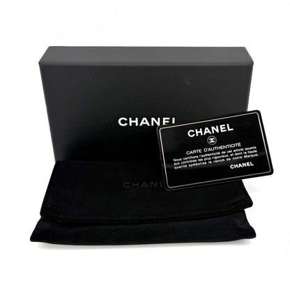 Chanel Coin Case Quilted CC Logo Purse Card Caviar Leather Black Silver — view 8