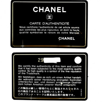 Chanel Coin Case Quilted CC Logo Purse Card Caviar Leather Black Silver — view 9