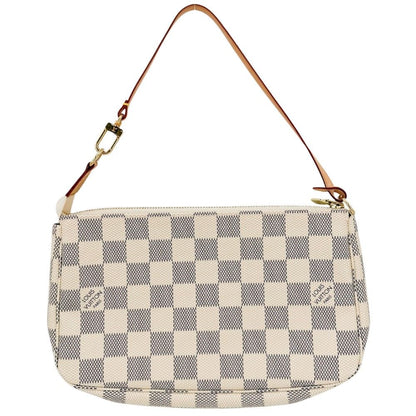 Louis Vuitton Handbag Pochette Accessoires Damier Azur Canvas White Gold — view 2