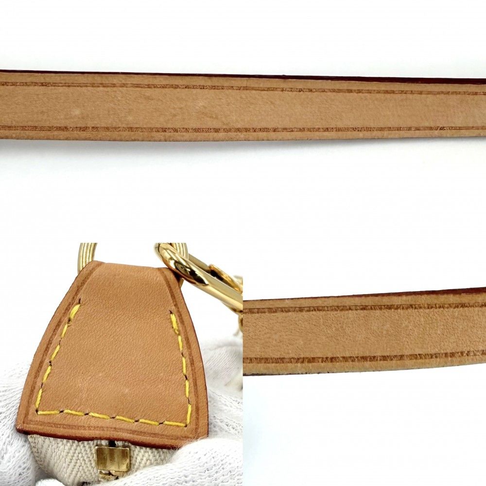 Louis Vuitton Handbag Pochette Accessoires Damier Azur Canvas White Gold — view 6