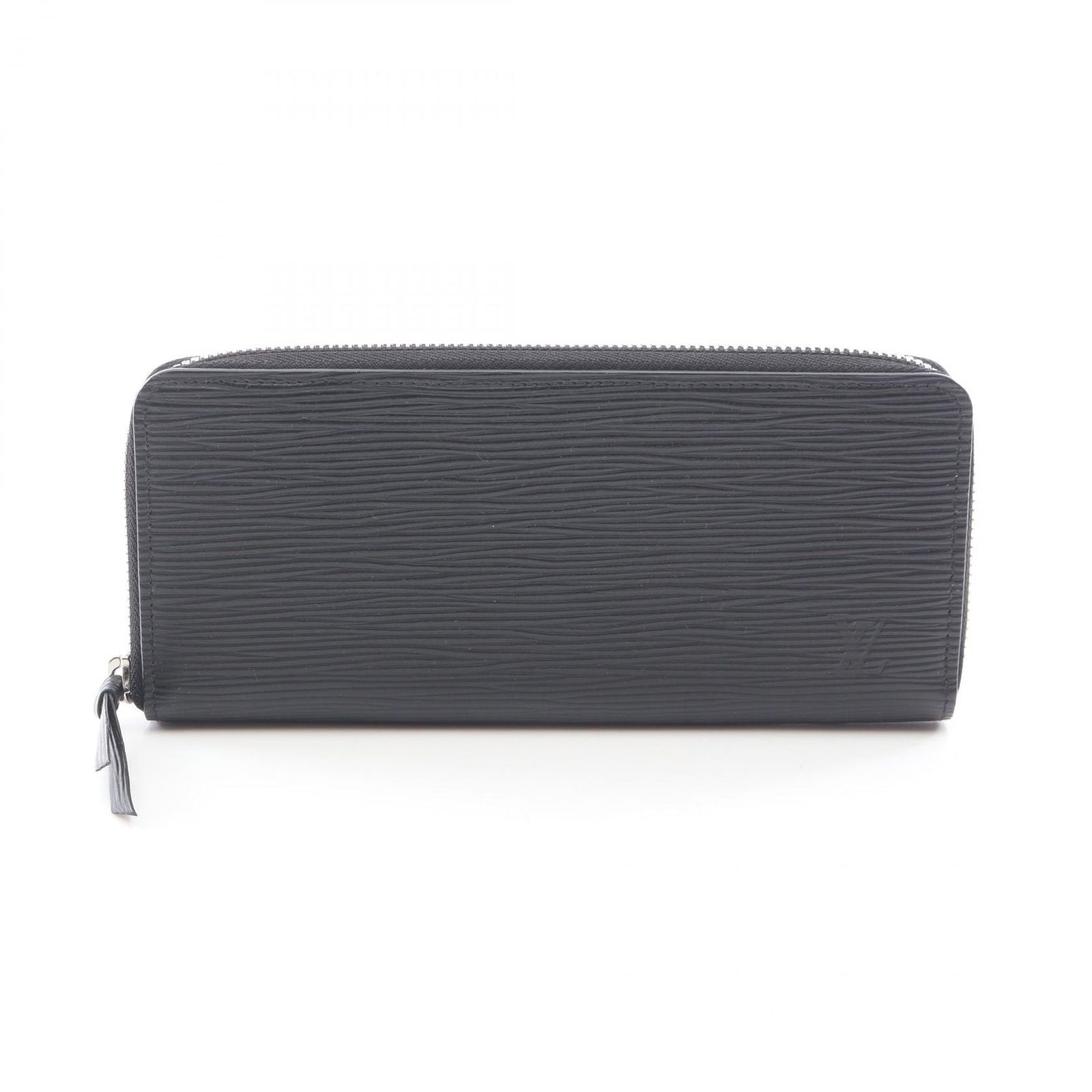 Louis Vuitton Round Wallet Portefeuille Clemence Epi Noir Leather