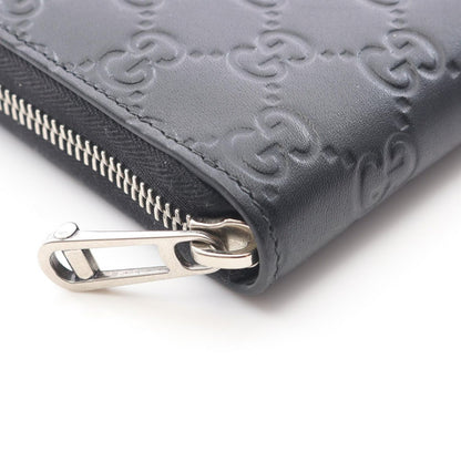 Gucci Round Wallet GG Emblem Black Leather — view 8