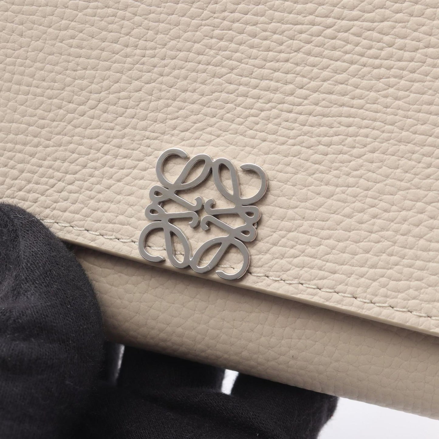 Loewe Bifold Wallet Anagram Continental Light Beige Leather — view 6