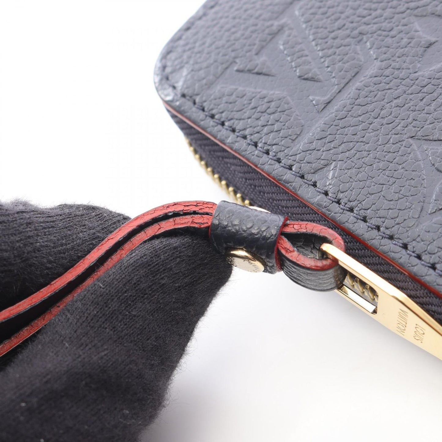 Louis Vuitton Round Wallet Zippy Monogram Empreinte Marine Leather — view 7