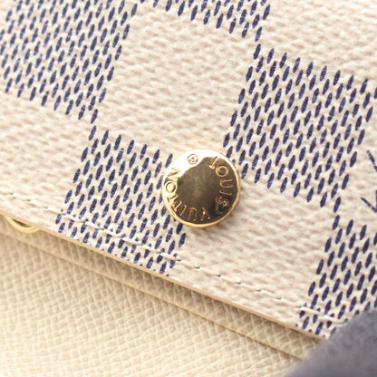 Louis Vuitton Key Case Multicles 4 Damier Azur Quadruple Strand Leather — view 7