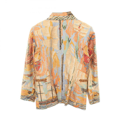 Hermes Tailored Jacket All Pattern Silk — view 2